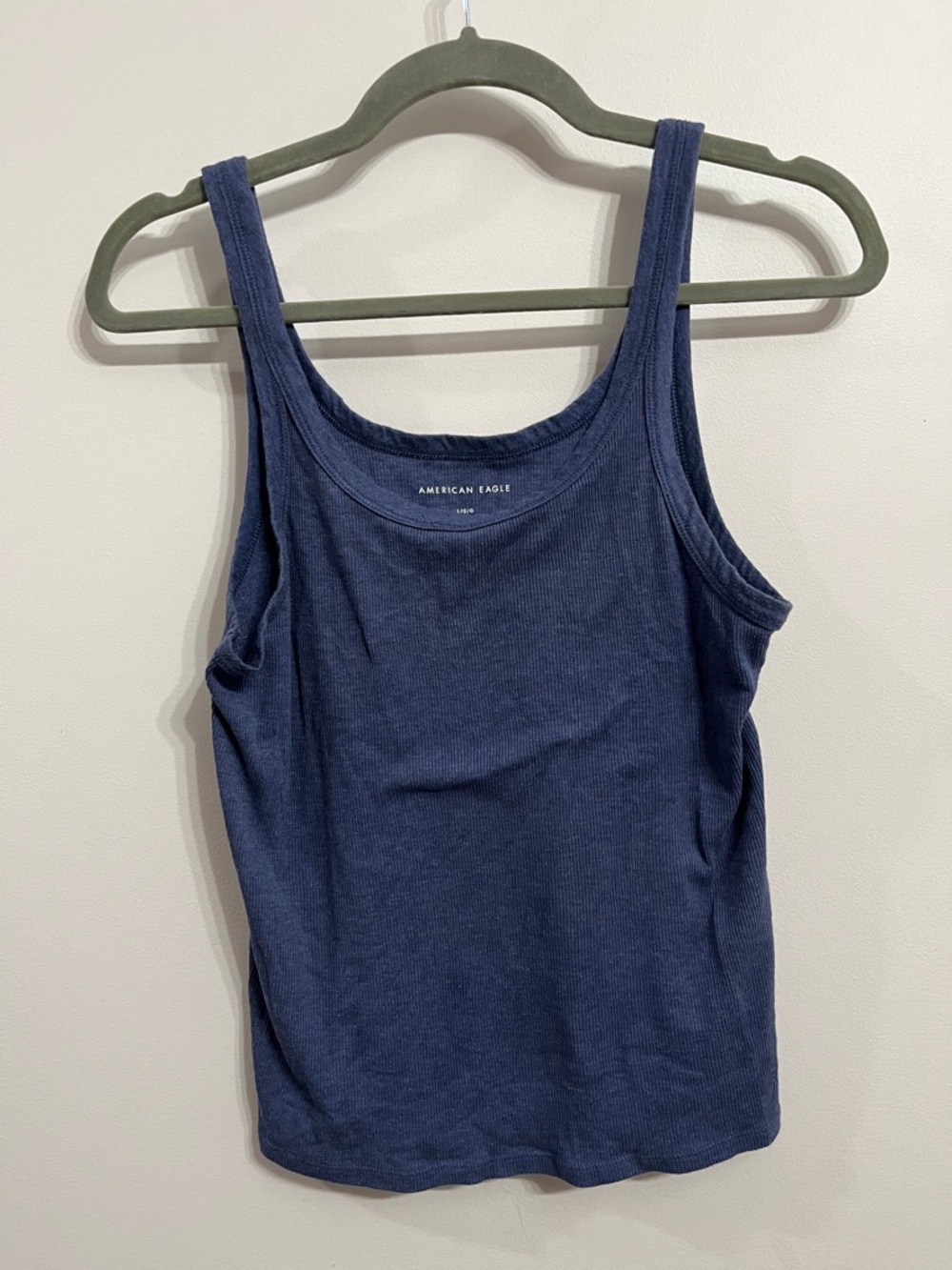 💐5/25$ American Eagle Outfitters Navy Ribbed Tank Top - Women's
